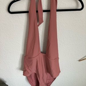 NWT Aerie Plunge Halter one piece swimsuit